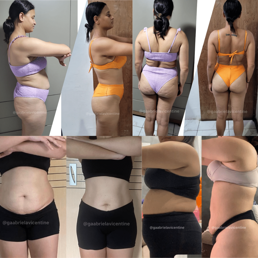 Antes e depois aluna