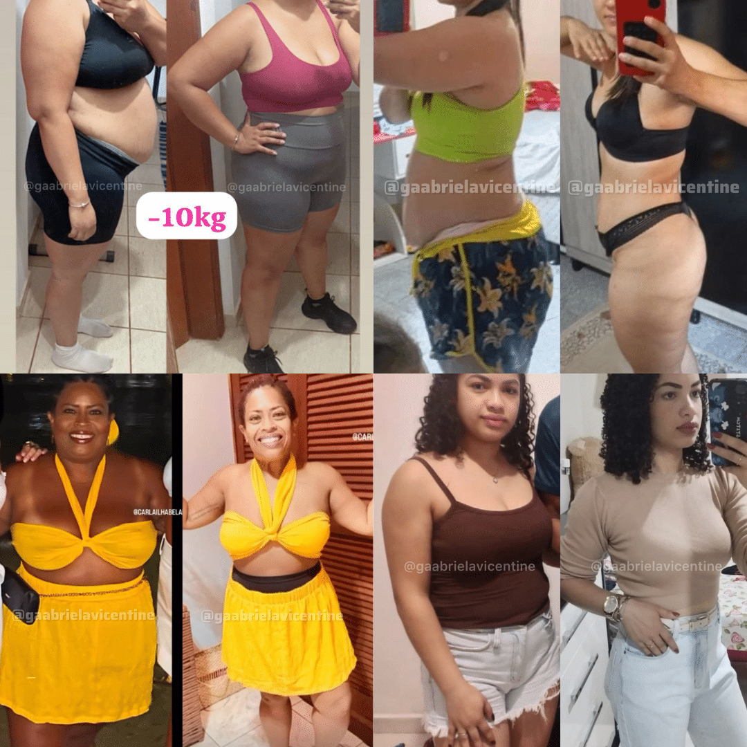 Antes e depois aluna