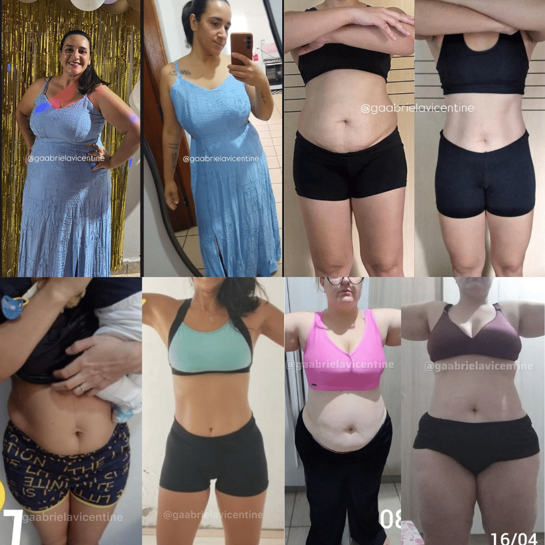 Antes e depois aluna