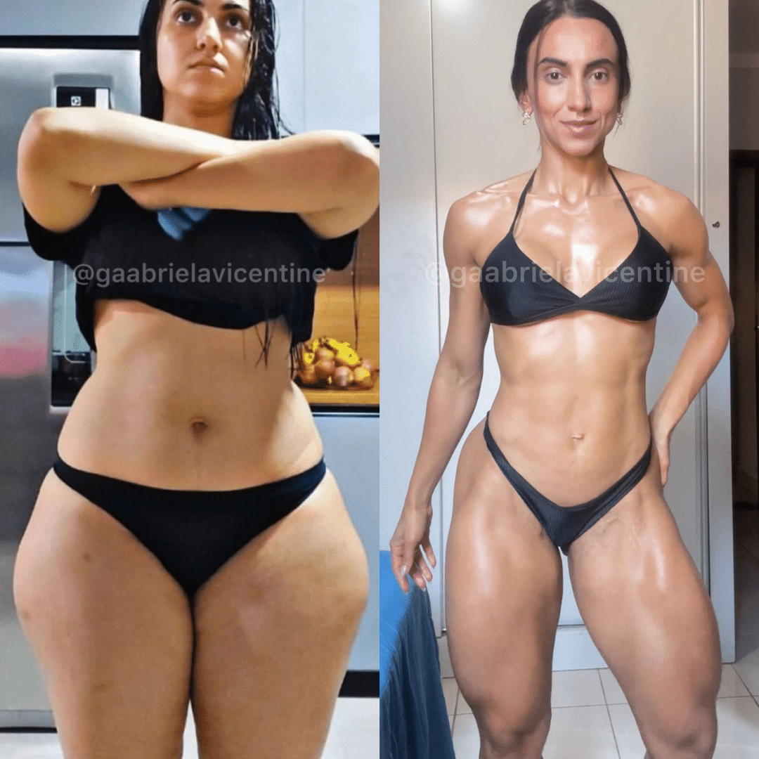 Antes e depois aluna