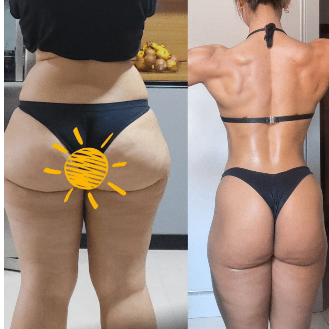 Antes e depois aluna